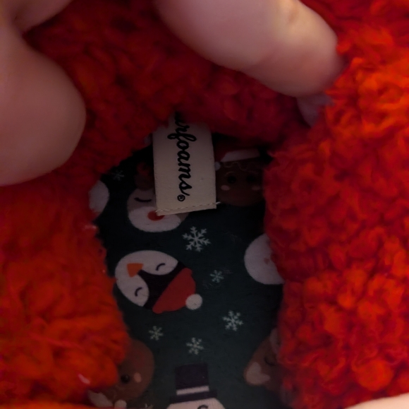 Dearfoams Santa slippers unisex Men's 9/10 Women's 11/12 - Picture 5 of 6